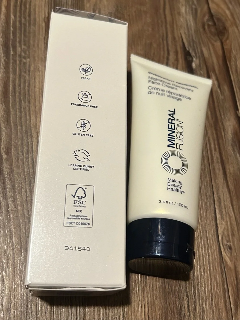 Mineral Fusion Nighttime Recovery Face Cream - Full Size 3.4 fl oz